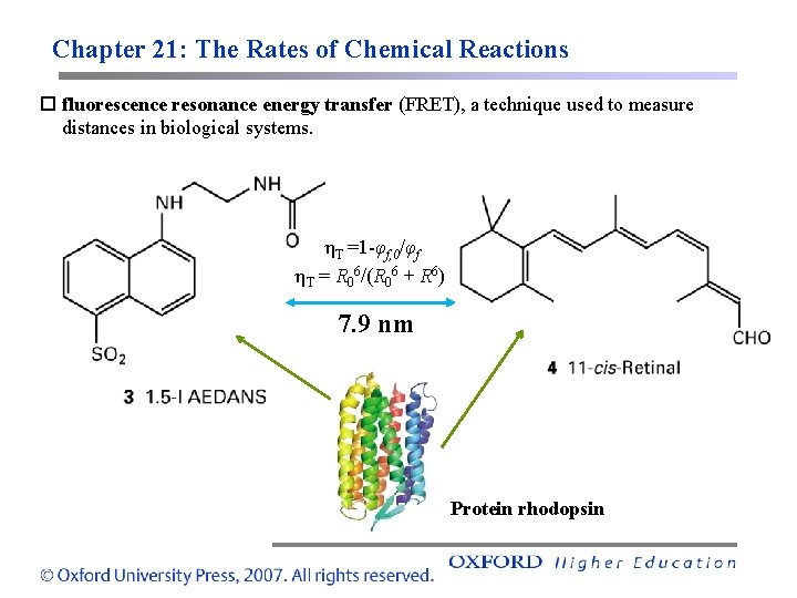 Chapter 21: The Rates of Chemical Reactions fluorescence resonance energy transfer (FRET), a technique