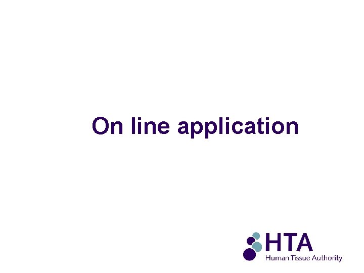 On line application 