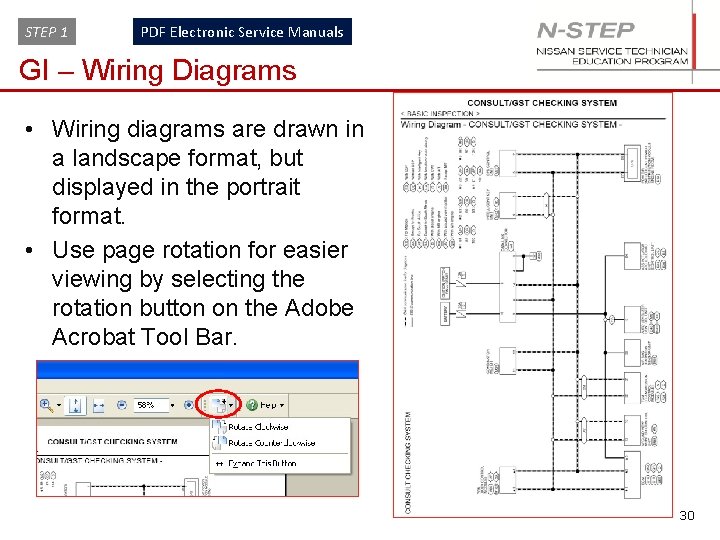 STEP 1 PDF Electronic Service Manuals GI – Wiring Diagrams • Wiring diagrams are