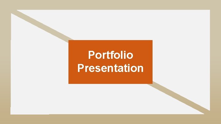 Portfolio Presentation 