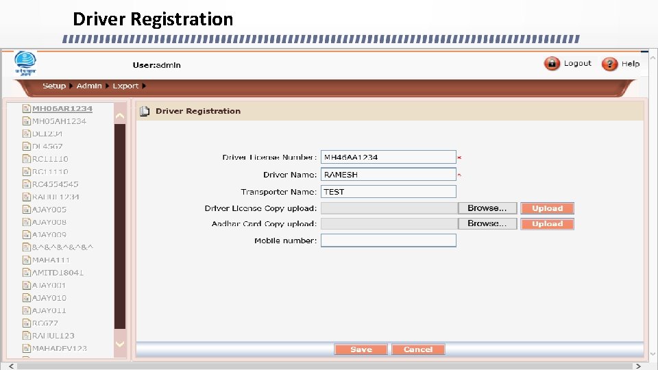 Driver Registration 