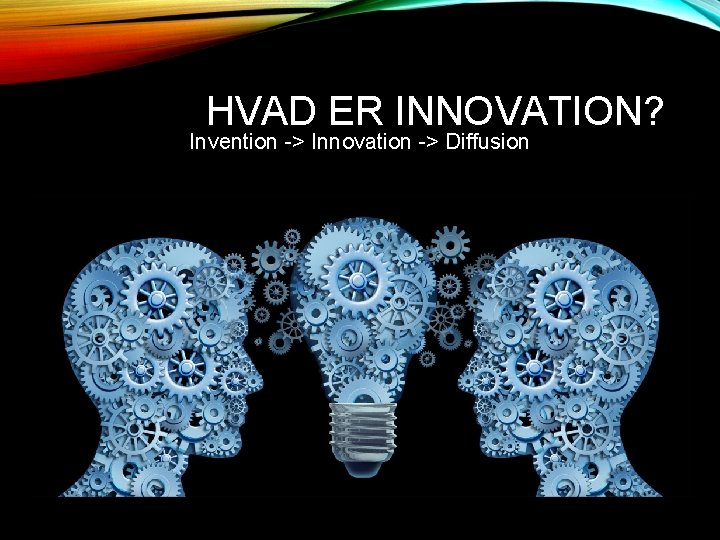 HVAD ER INNOVATION? Invention -> Innovation -> Diffusion 