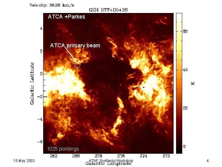 ATCA Parkes +Parkes ATCA primary beam 1025 pointings 15 May 2003 ATNF Synthesis Workshop