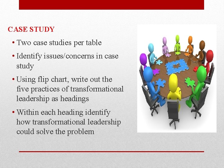 CASE STUDY • Two case studies per table • Identify issues/concerns in case study