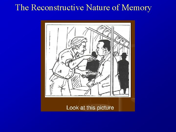 The Reconstructive Nature of Memory 