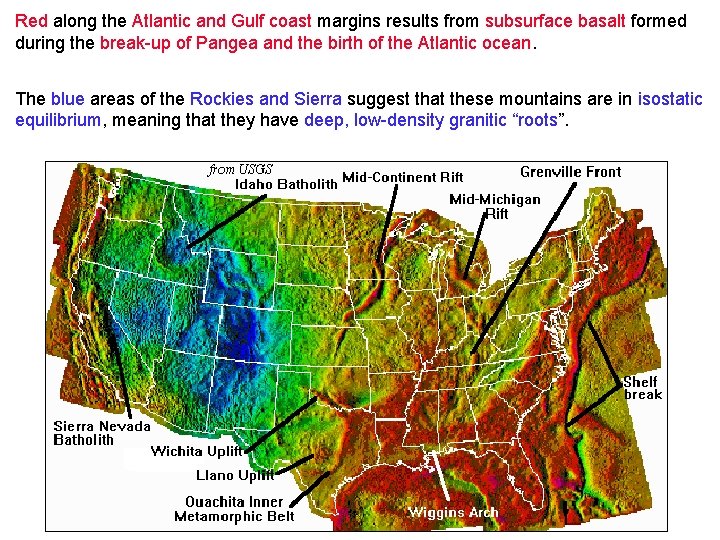 Red along the Atlantic and Gulf coast margins results from subsurface basalt formed during