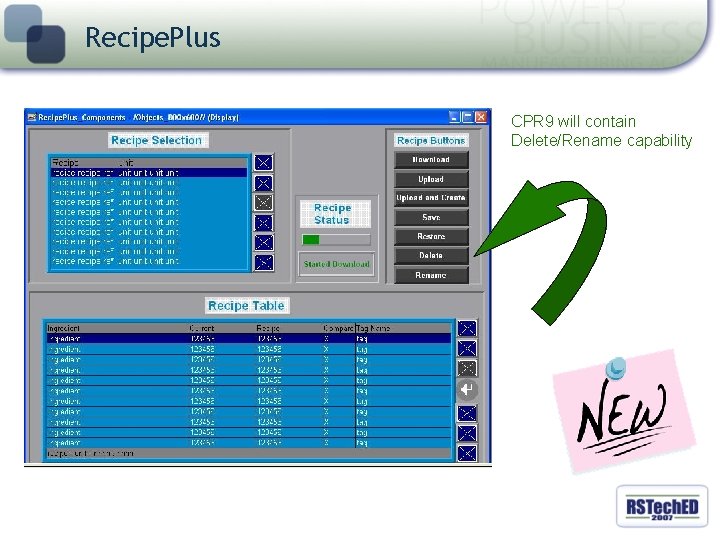 Recipe. Plus CPR 9 will contain Delete/Rename capability 