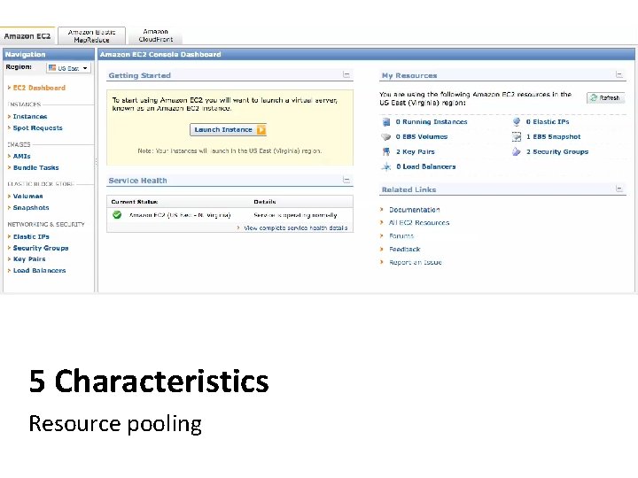 5 Characteristics Resource pooling 5 Characteristics Resource pooling