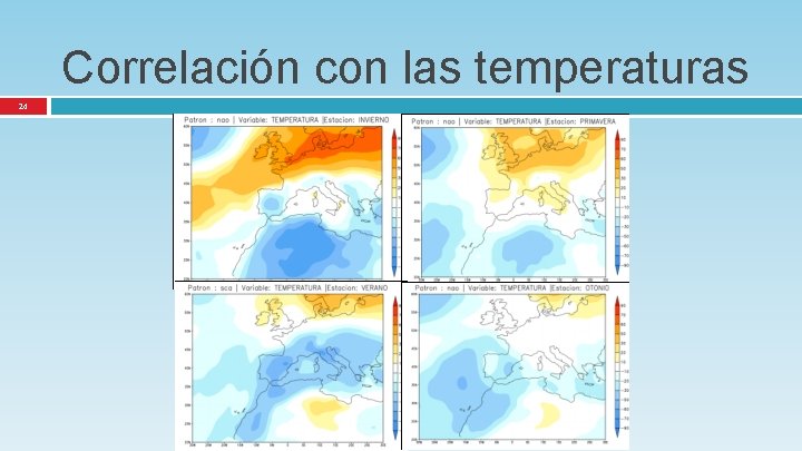 Correlación con las temperaturas 24 
