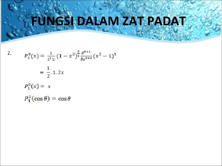 ( FUNGSI DALAM ZAT PADAT 2. 