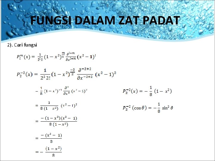 ( FUNGSI DALAM ZAT PADAT 2). Cari fungsi 