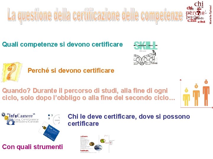 Mariella Spinosi Quali competenze si devono certificare Perché si devono certificare Quando? Durante il