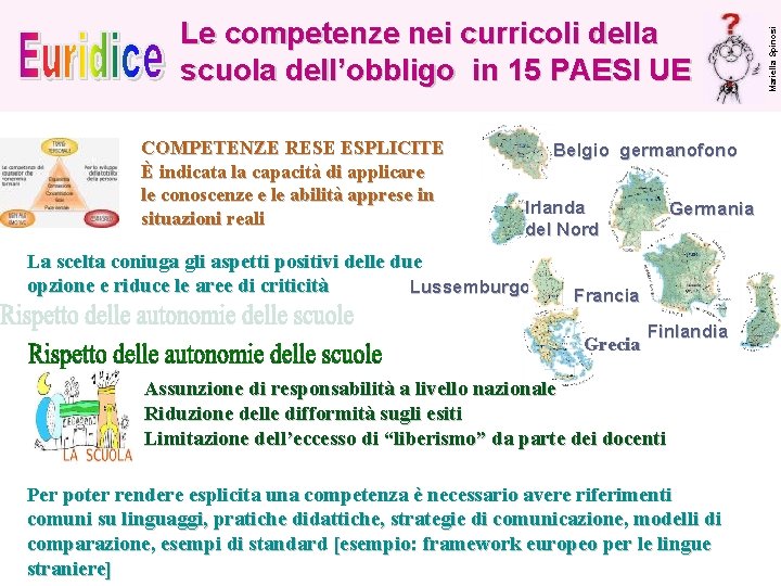 COMPETENZE RESE ESPLICITE È indicata la capacità di applicare le conoscenze e le abilità