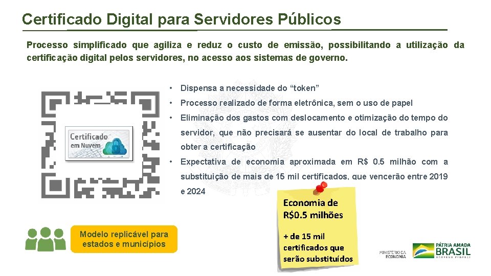 Certificado Digital para Servidores Públicos Processo simplificado que agiliza e reduz o custo de