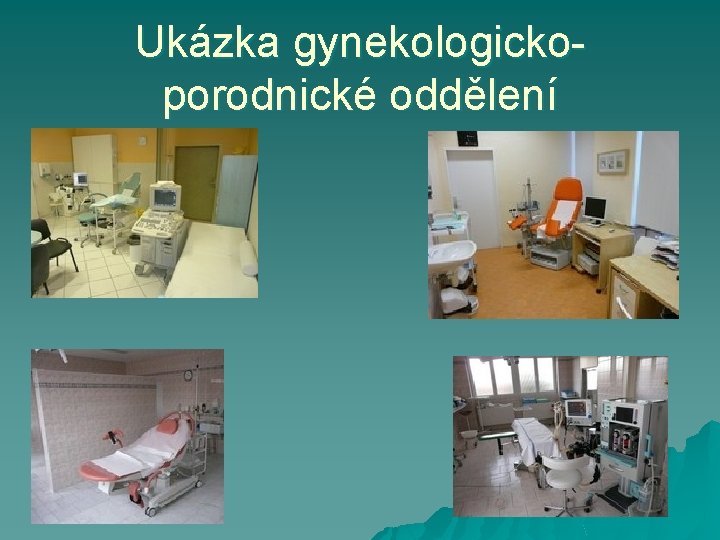 Ukázka gynekologickoporodnické oddělení 