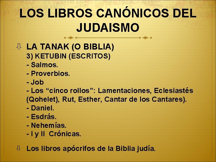 LOS LIBROS CANÓNICOS DEL JUDAISMO LA TANAK (O BIBLIA) 3) KETUBIN (ESCRITOS) - Salmos.