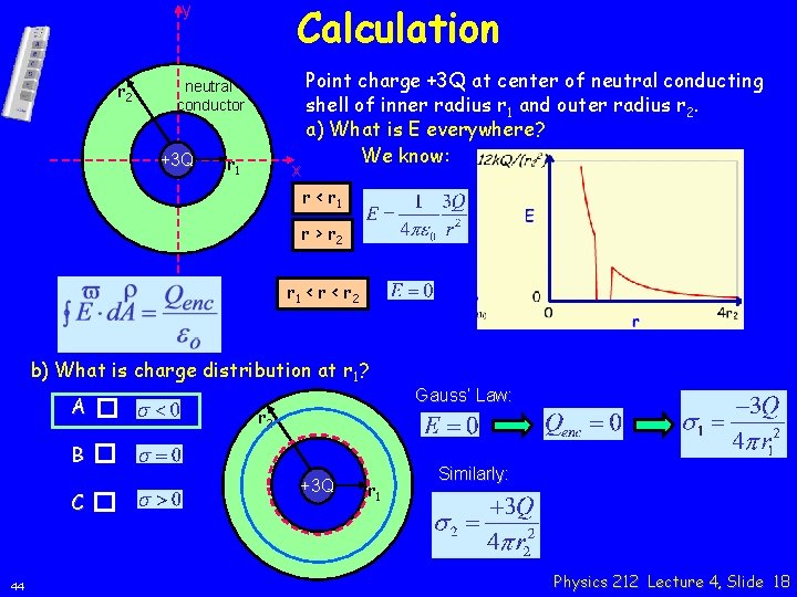 Calculation y r 2 neutral conductor +3 Q r 1 x Point charge +3