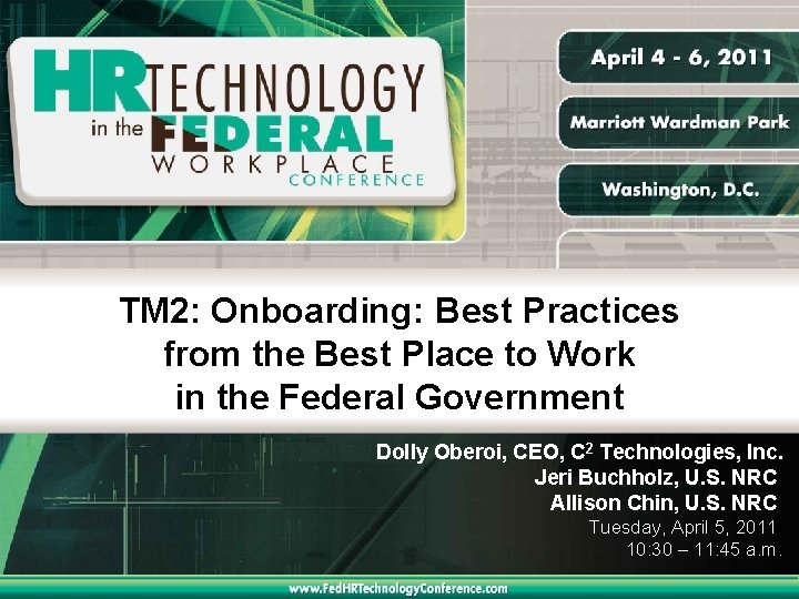 TM 2: Onboarding: Best Practices from the Best Place to Work in the Federal