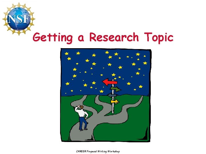 Getting a Research Topic CAREER Proposal Writing Workshop 