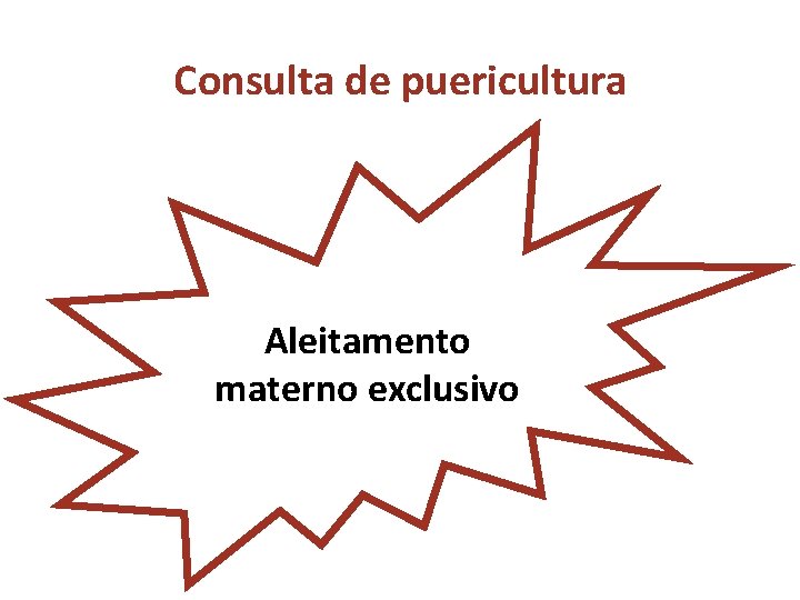 Consulta de puericultura Aleitamento materno exclusivo 