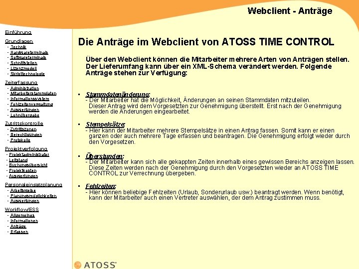 Webclient - Anträge Einführung Grundlagen - Technik - Hardwareterminals - Softwareterminals - Schnittstellen -