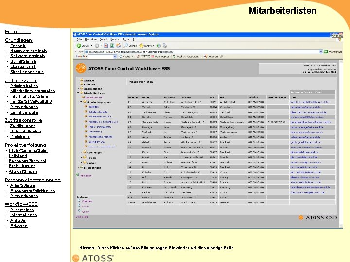 Mitarbeiterlisten Einführung Grundlagen - Technik - Hardwareterminals - Softwareterminals - Schnittstellen - Lizenzmodell -