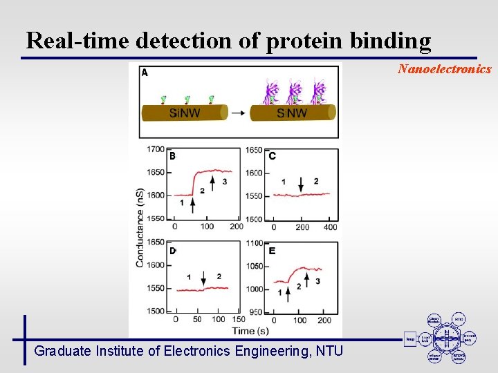 Real-time detection of protein binding Nanoelectronics Graduate Institute of Electronics Engineering, NTU 