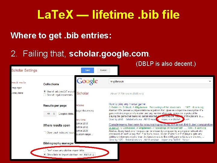 La. Te. X — lifetime. bib file Where to get. bib entries: 2. Failing