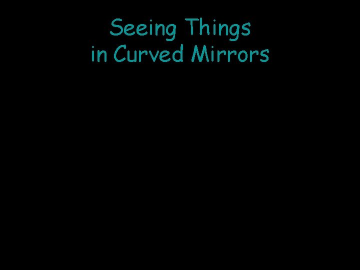 Seeing Things in Curved Mirrors 