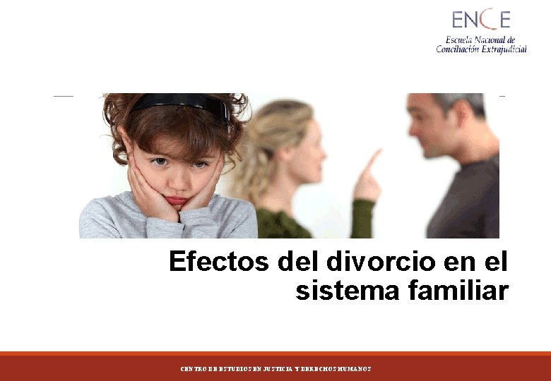 Efectos del divorcio en el sistema familiar CENTRO DE ESTUDIOS EN JUSTICIA Y DERECHOS