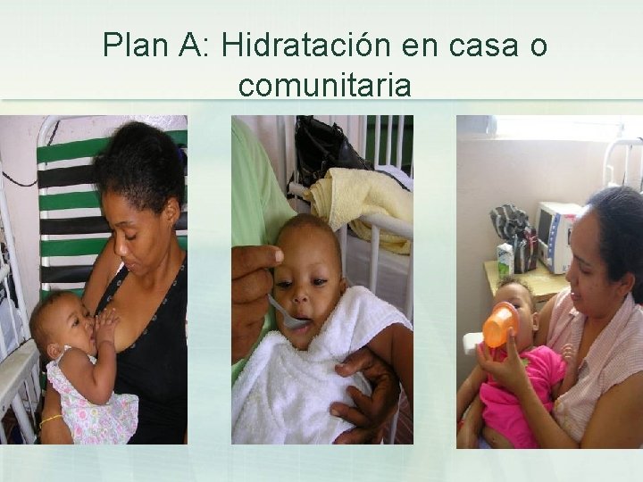 Plan A: Hidratación en casa o comunitaria 