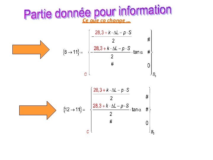 Ce que ca change … 