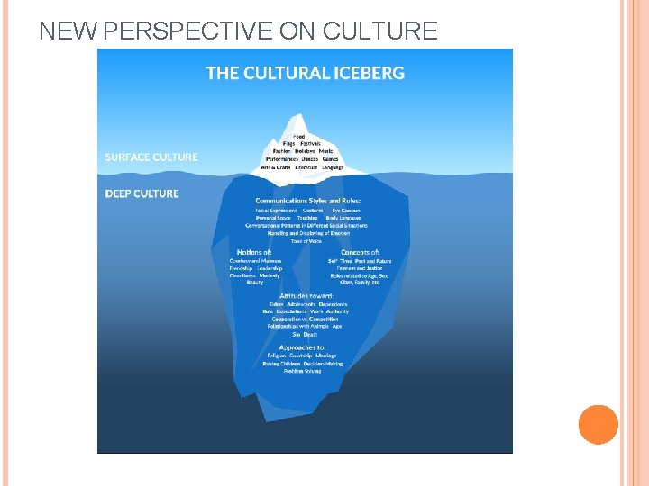 NEW PERSPECTIVE ON CULTURE 