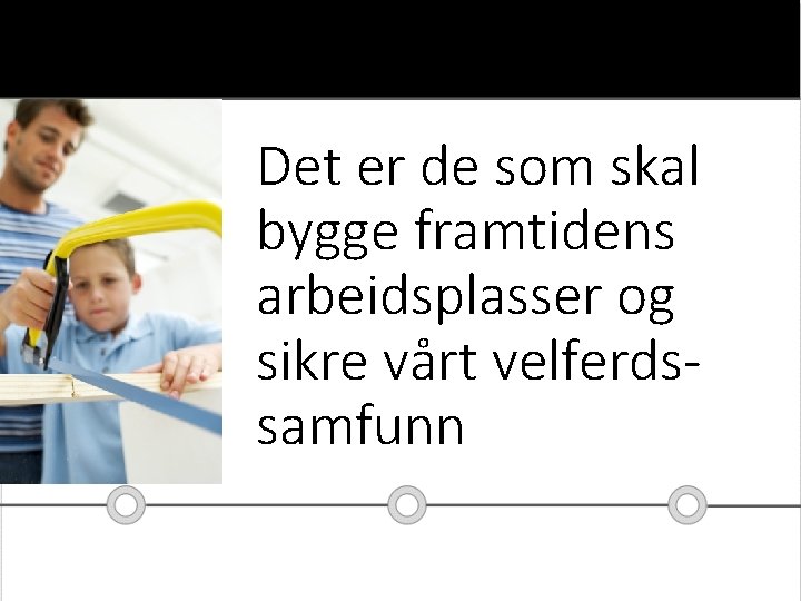Det er de som skal bygge framtidens arbeidsplasser og sikre vårt velferdssamfunn 