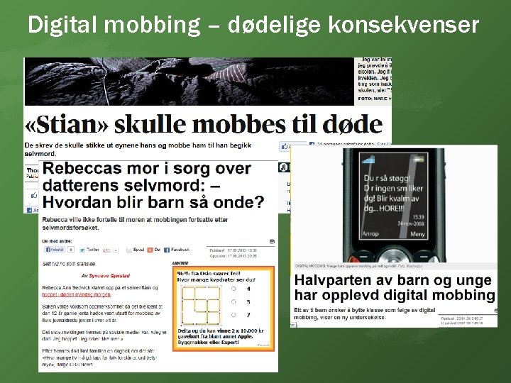 Digital mobbing – dødelige konsekvenser 