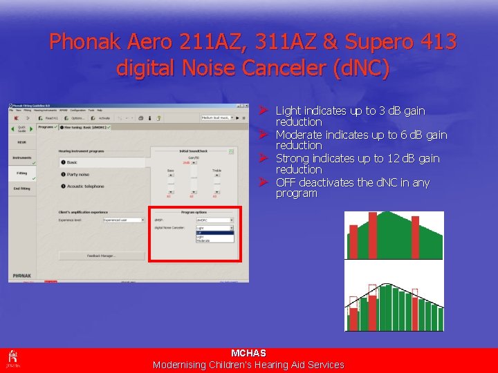 Phonak Aero 211 AZ, 311 AZ & Supero 413 digital Noise Canceler (d. NC)