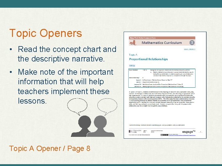 Topic Openers • Read the concept chart and the descriptive narrative. • Make note