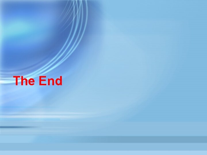 The End 