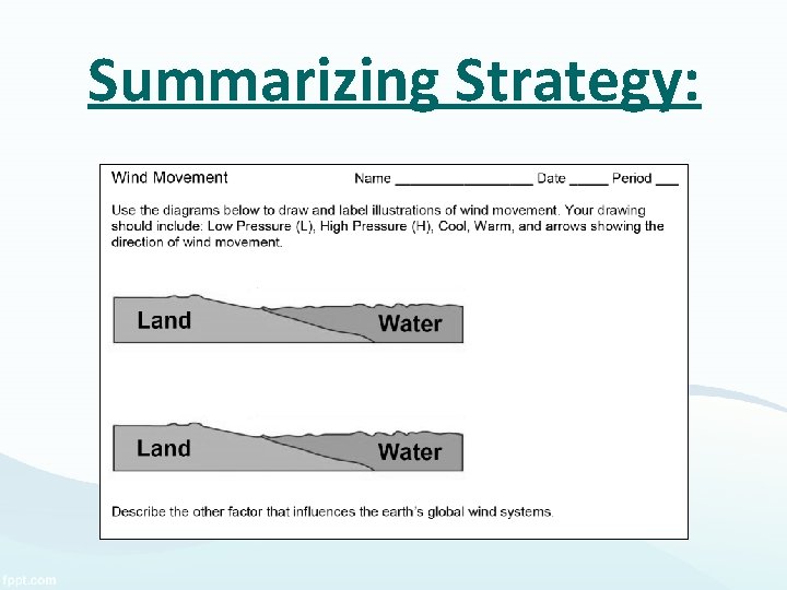 Summarizing Strategy: Summarizing Strategy: