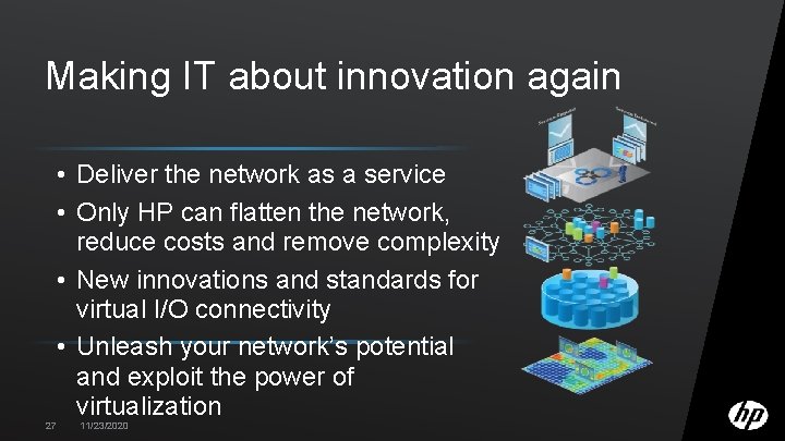 Making IT about innovation again 27 • Deliver the network as a service •