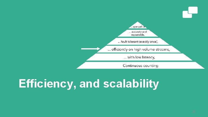 Efficiency, and scalability 26 