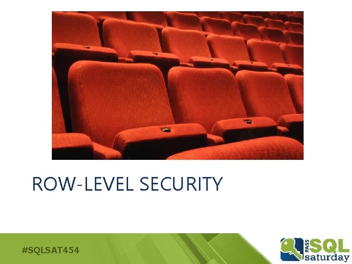 ROW-LEVEL SECURITY #SQLSAT 454 