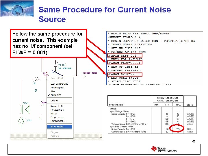 Same Procedure for Current Noise Source Follow the same procedure for current noise. This