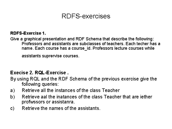 Semanntic Web Exercises XMLexercises 1 1 Give an