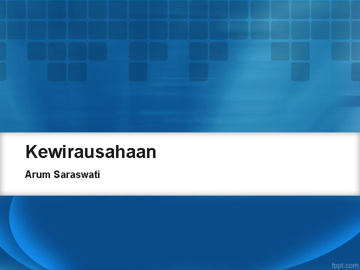 Kewirausahaan Arum Saraswati 