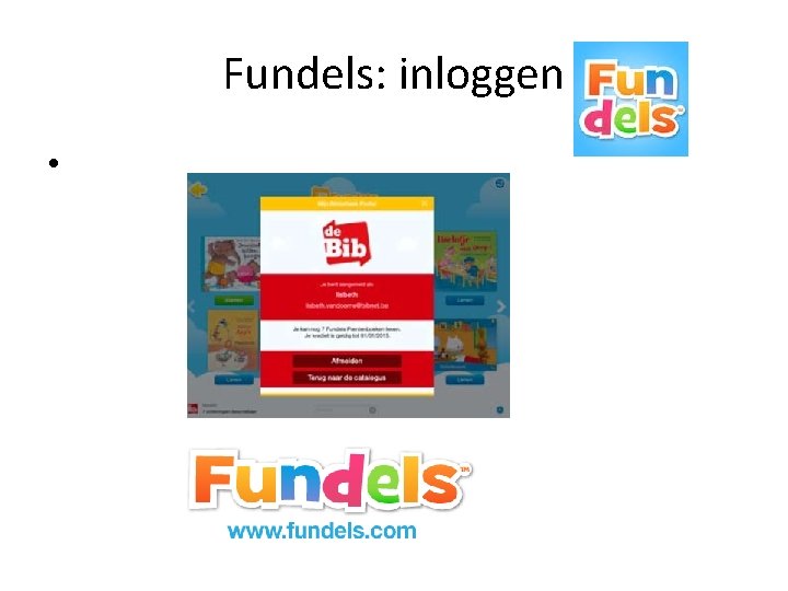 Fundels: inloggen • 