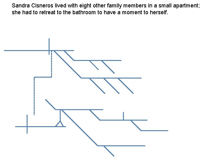 Sandra Cisneros lived with eight other family members in a small apartment; she had