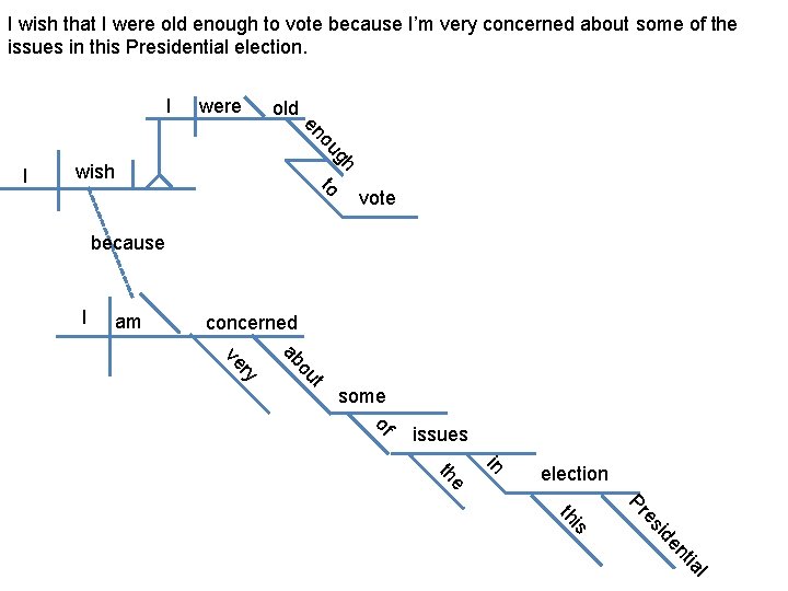 I wish that I were old enough to vote because I’m very concerned about