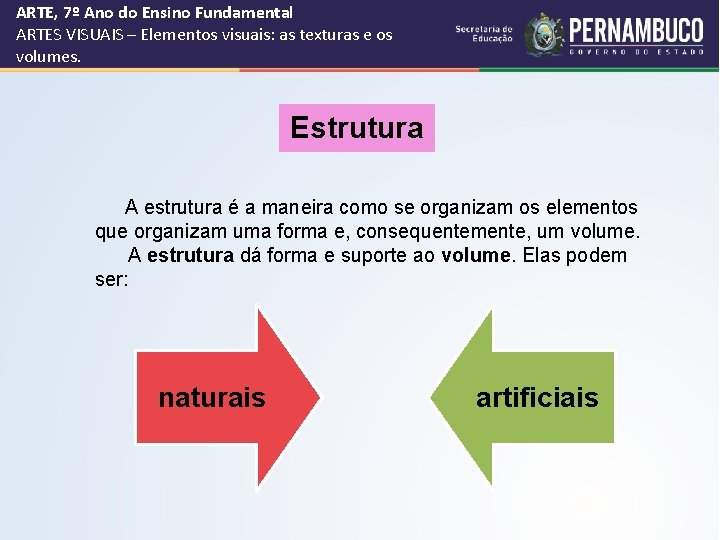 ARTE, 7º Ano do Ensino Fundamental ARTES VISUAIS – Elementos visuais: as texturas e