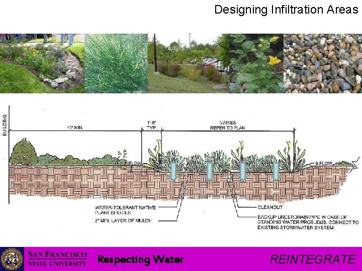 Designing Infiltration Areas Respecting Water REINTEGRATE 